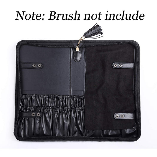 Camdeez Rownyeon interior with brushes shows spacious elastic pockets for up to 40 brushes.