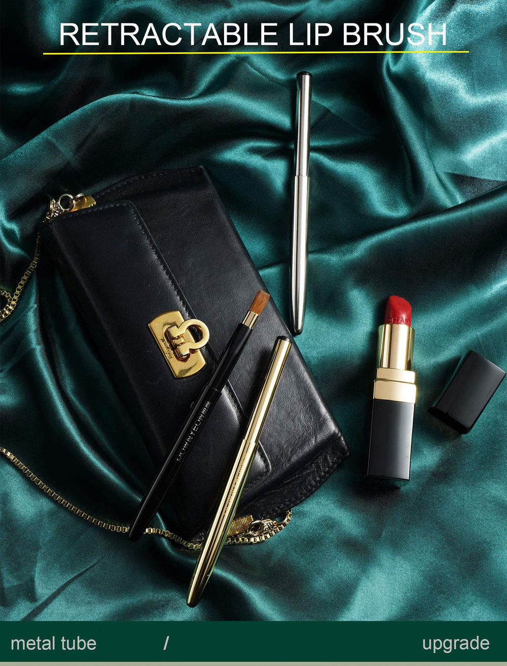 Smooth soft-flat bristles of Camdeez Rownyeon lip brush for precise lip color