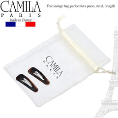 Camila Paris AD86/2 barrette durable cellulose acetate construction everyday accessory.