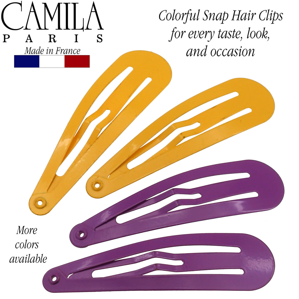 Camila Paris CP1330A metal barrette close-up with smooth finish.