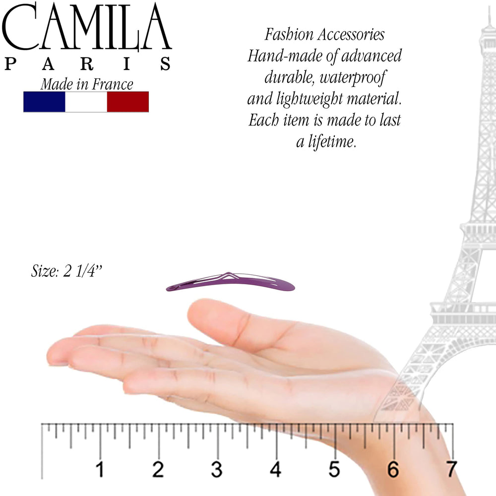 Camila Paris CP1330A clip securing a chic side-swept hairstyle.