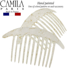 Camila Paris CP2940 French side twist combs create refined twists with reliable grip for daily styling