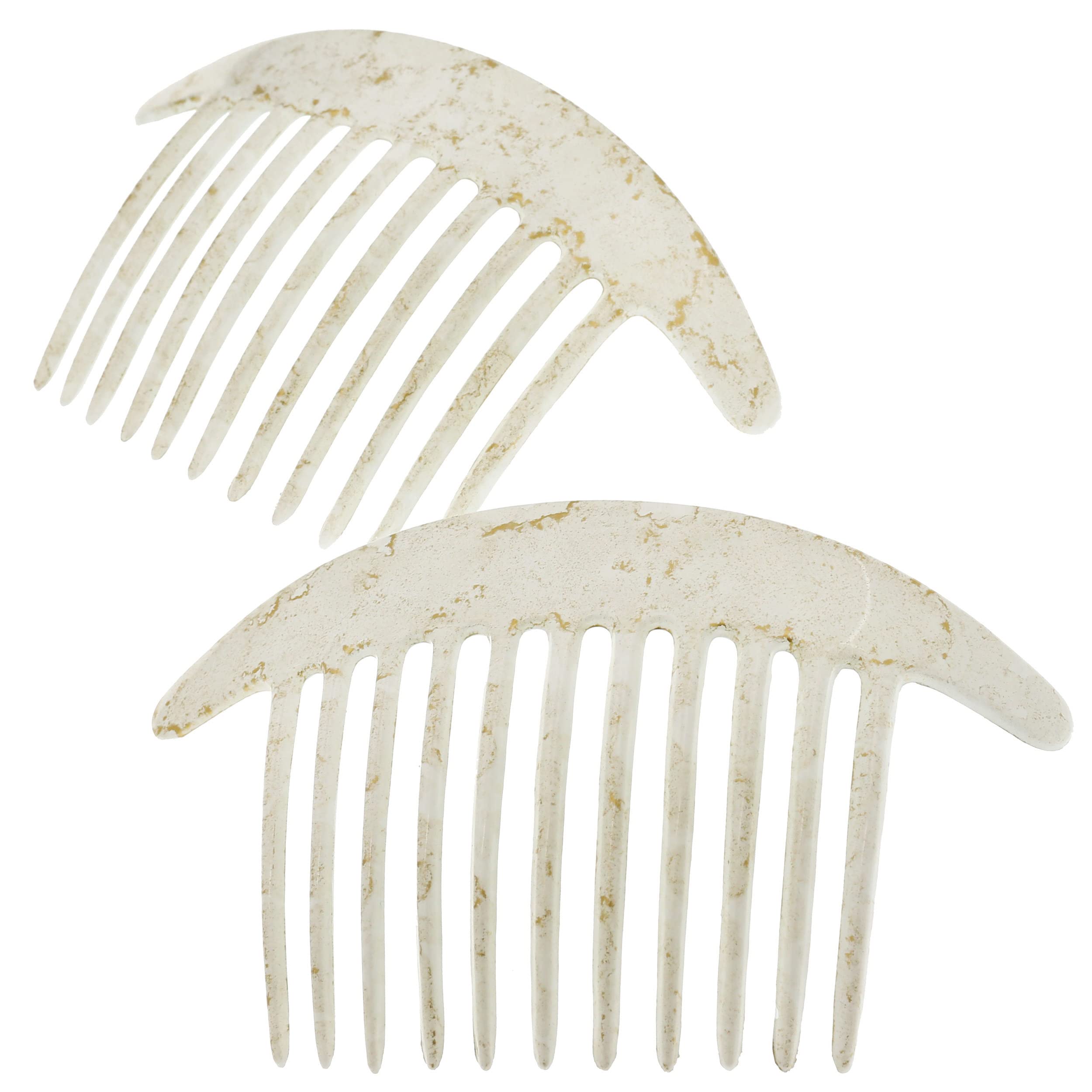 Camila Paris CP2940 white pearl interlocking combs secure elegant updos with comfortable hold