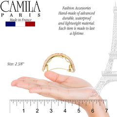 Camila Paris CP3234 beige barrette with strong automatic clasp for secure fastening