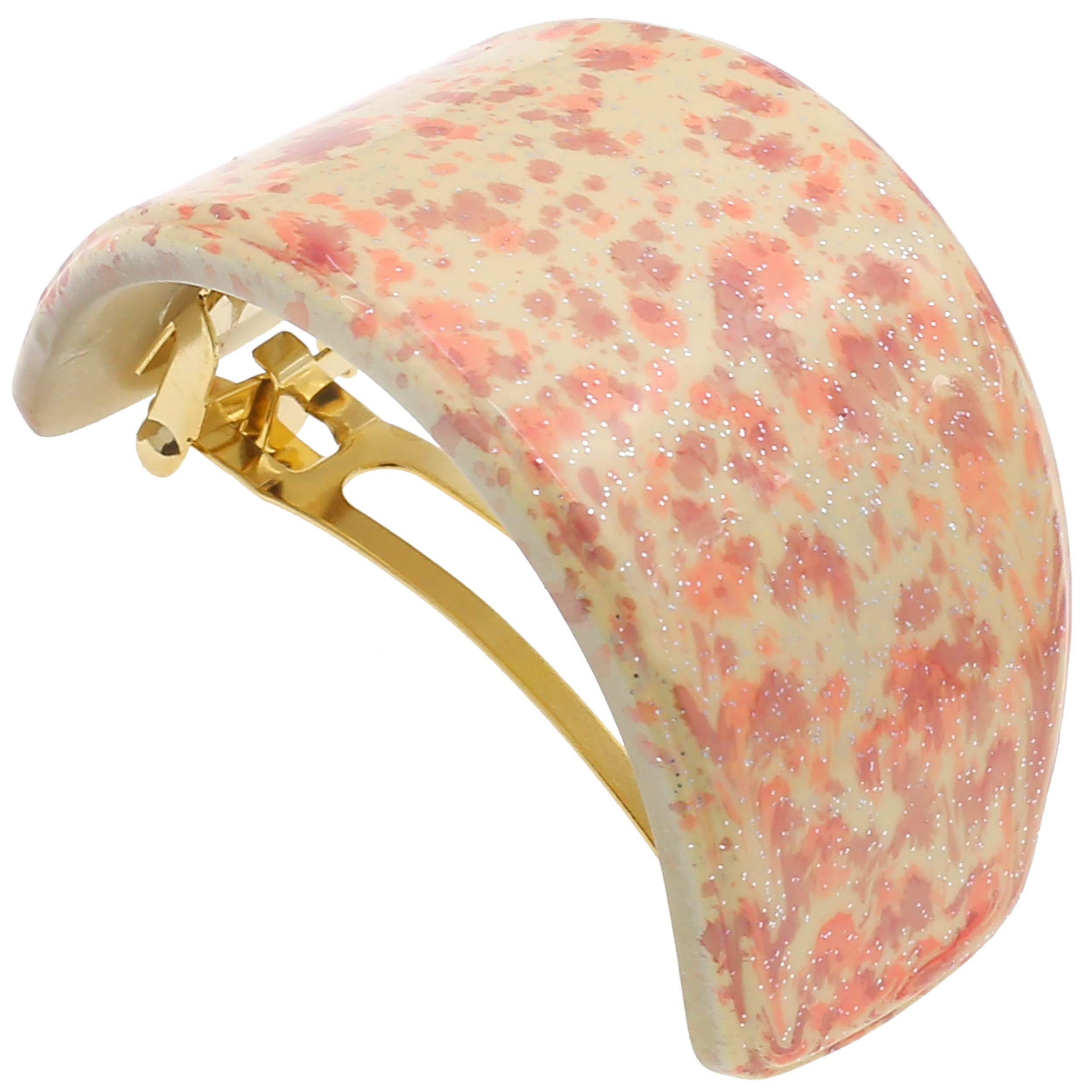 Camila Paris CP3234 beige barrette with automatic clasp ensures secure hold on fine long hair