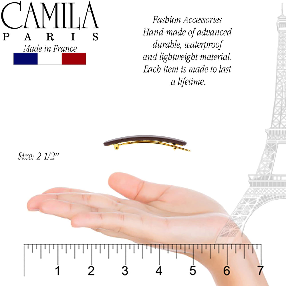 Camila Paris CP3283 made-in-france cellulose acetate clip highlights durable, everyday-friendly hair accents.