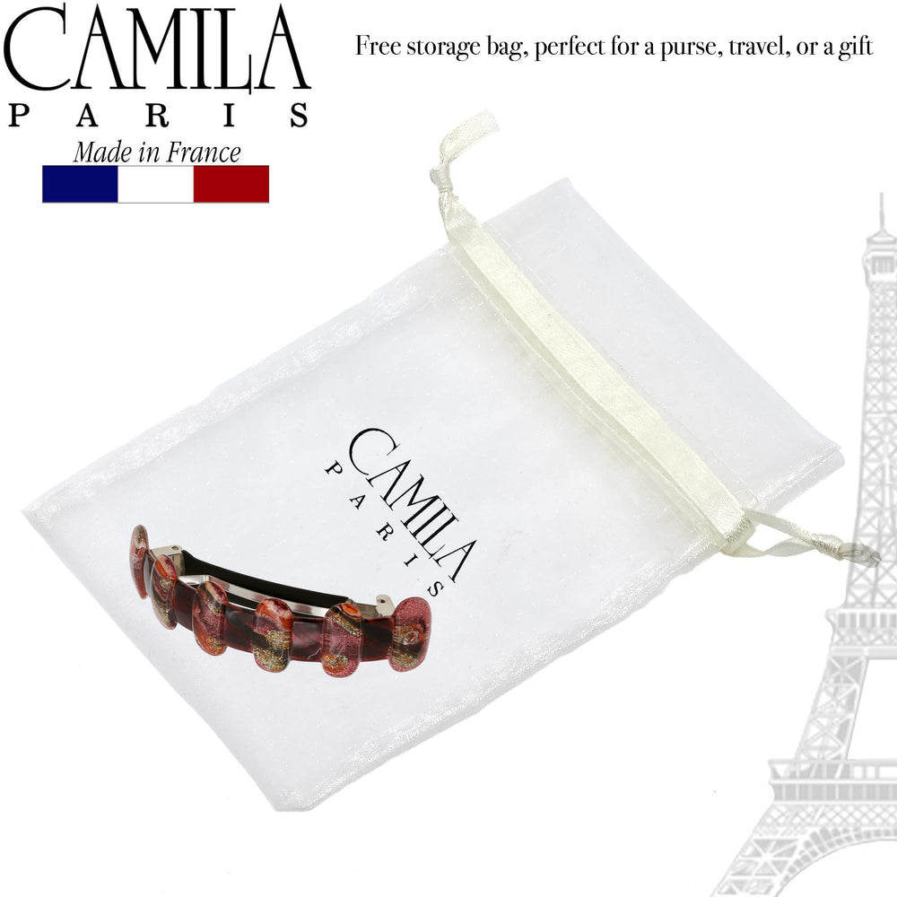 Durable cellulose acetate CP3304 barrette designed for daily use.
