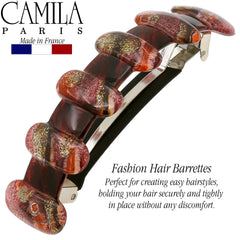 France-made CP3304 barrette with refined design and polished finish.