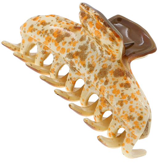 Camila Paris CP3307 orange butterfly clip closeup showing strong grip for thick hair.