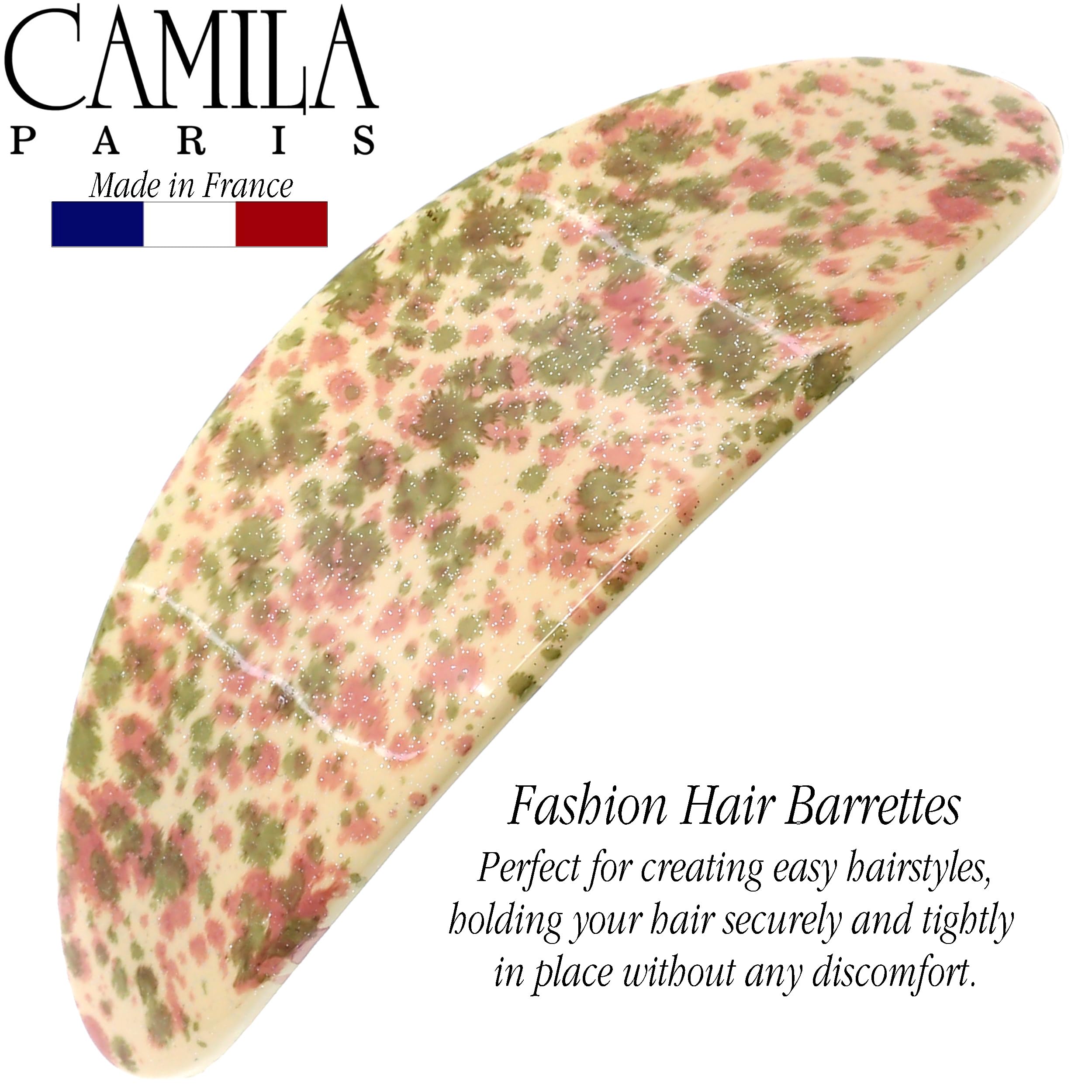 Camila Paris CP3323 made in France label on oval barrette