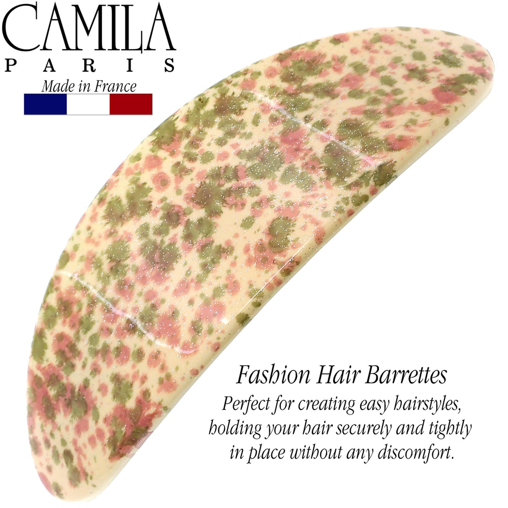 Camila Paris CP3323 made in France label on oval barrette