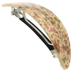Camila Paris CP3323 oval barrette pink green with rubberized clasp for secure hold