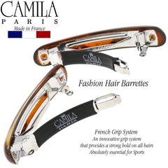 Packaging image of Camila CP3328 barrette in orange theme