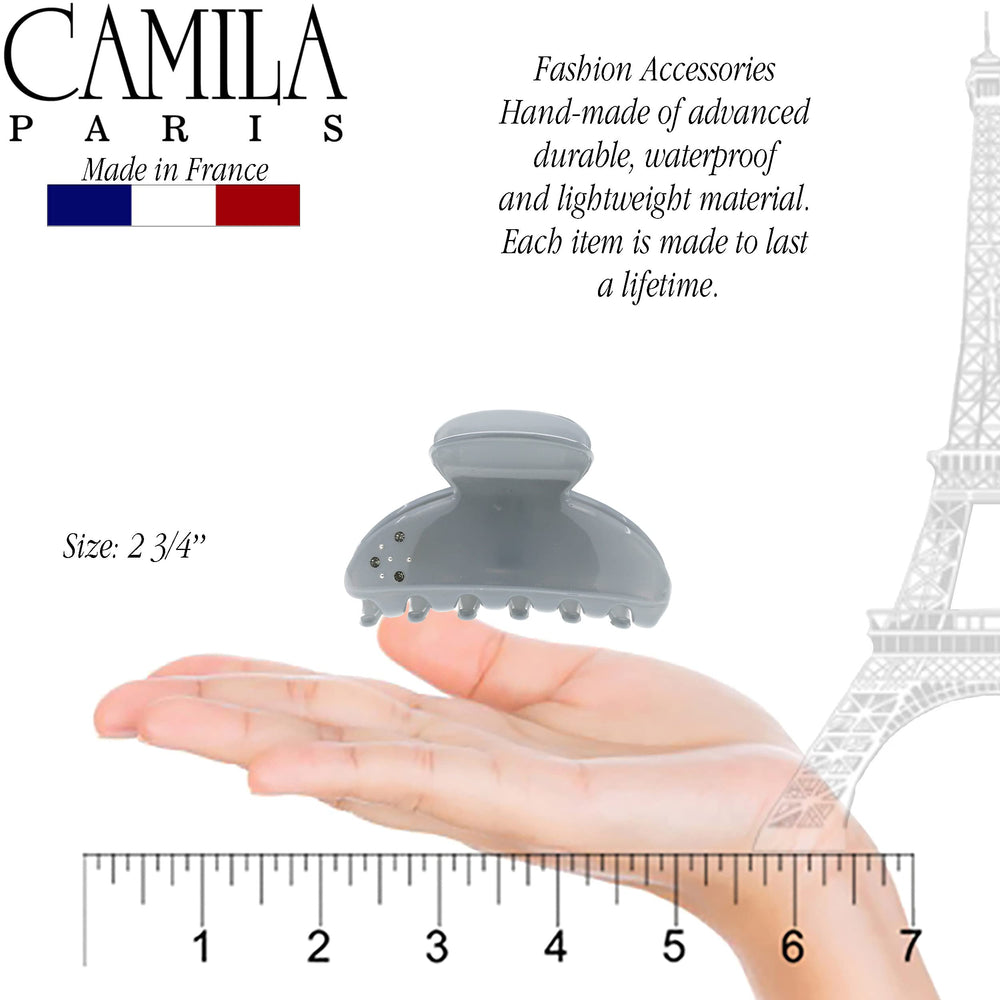 Camila CP3427 visible spring mechanism ensures reliable hold for thick or long hair.