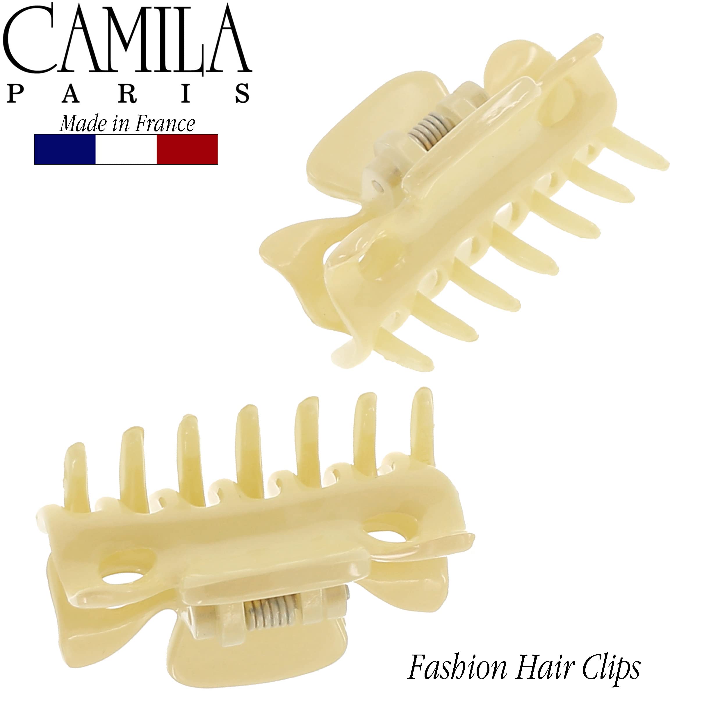 French-made Camila CP3512 clip highlights premium cellulose acetate finish