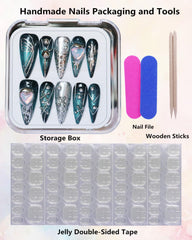 CAMILCY nail set packaging includes files, sticks, tape, and a storage box