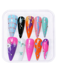 CAMILCY press-on nails handmade salon finish for natural look.