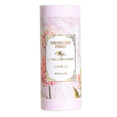 Camille Beckman talc-free powder packaging for easy daily refresh.