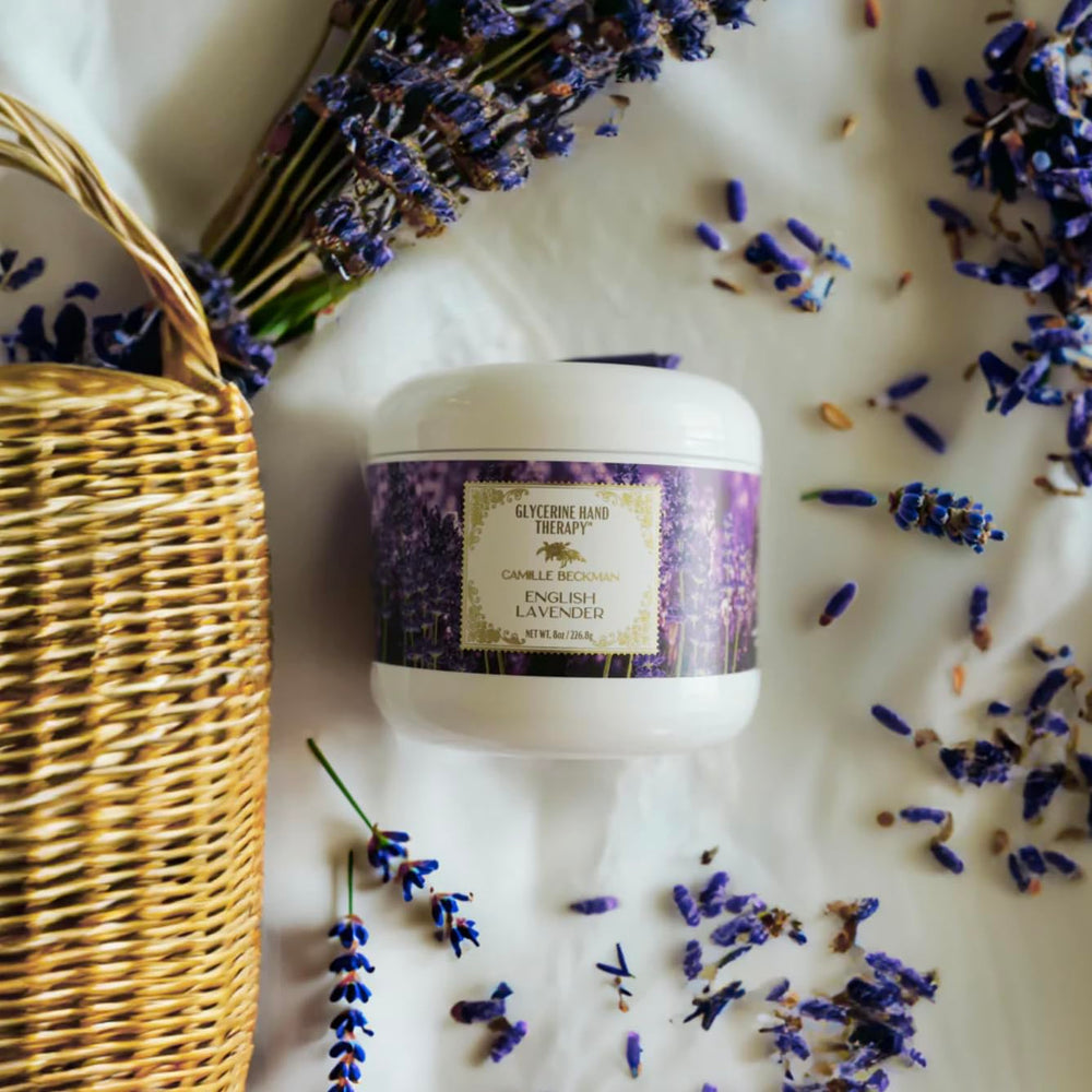 Hands applying Camille Beckman cream for quick absorption and softness