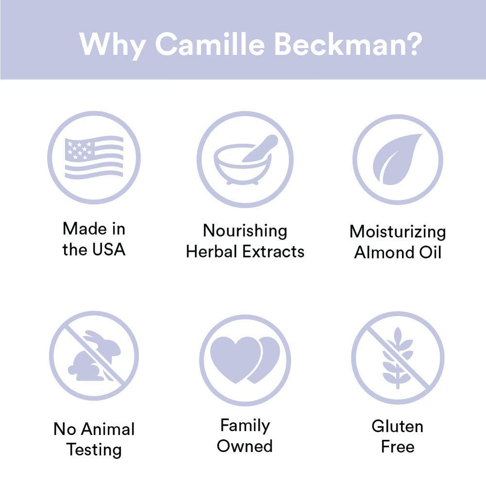 Back of packaging image for Camille Beckman hand therapy cream
