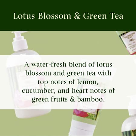Close-up of hands lathering with lotus blossom green tea cleanser.