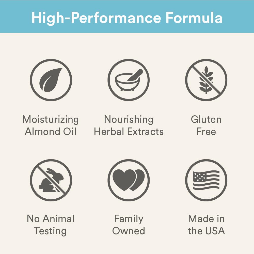 Packaging display featuring Camille Beckman Mountain Spring vegan and gluten-free values.