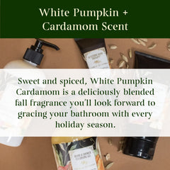 Camille Beckman gel pump close-up demonstrates easy dispense and rich lather.