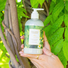 Camille Beckman Silky Body Cream 13oz delivers enveloping hydration after shower and daily use