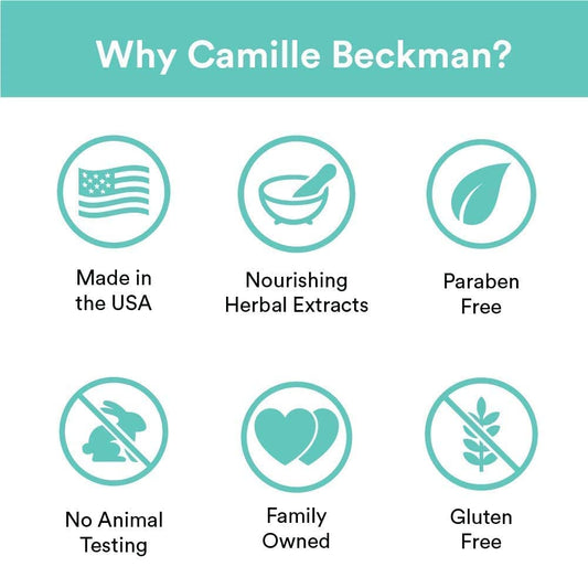Camille Beckman White Lilac creamy lather highlighting moisturizing cleanse.