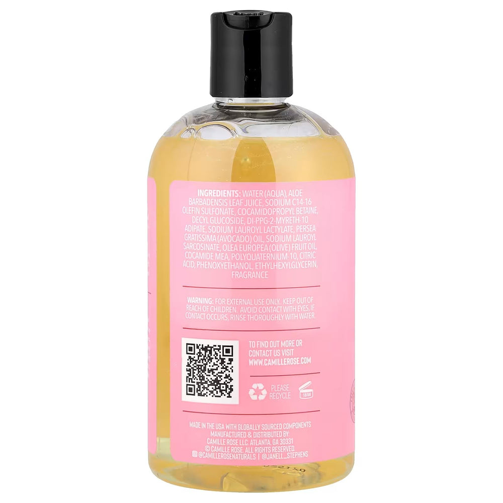 Camille Rose Curl Love shampoo with avocado oil nourishes and hydrates all hair textures