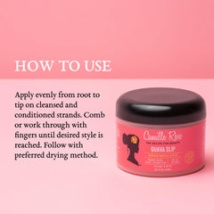 Camille Rose Guava whipped cream with Kakadu Plum image suggests long-lasting hydration.