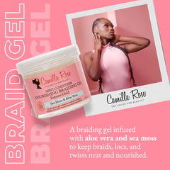 Ingredients list of Camille Rose Mint Condition gel highlighting sea moss and botanicals