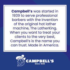 Campbell’s Pre-Mixed Shave Cream rich-lather closeup highlights plush cream texture.