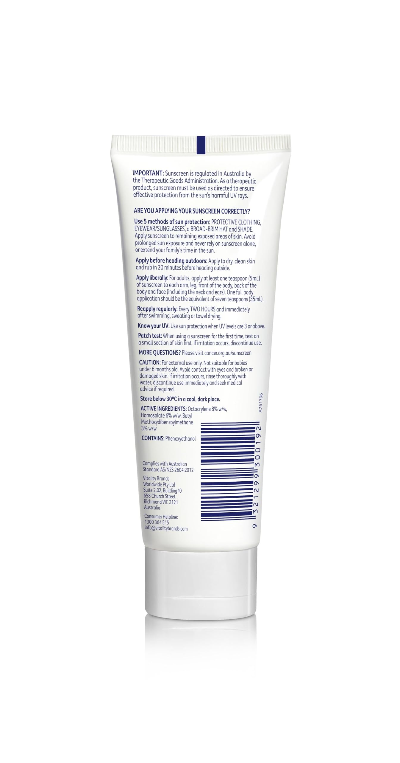 Close-up of Cancer Council SPF50+ Day Wear matte texture on skin.