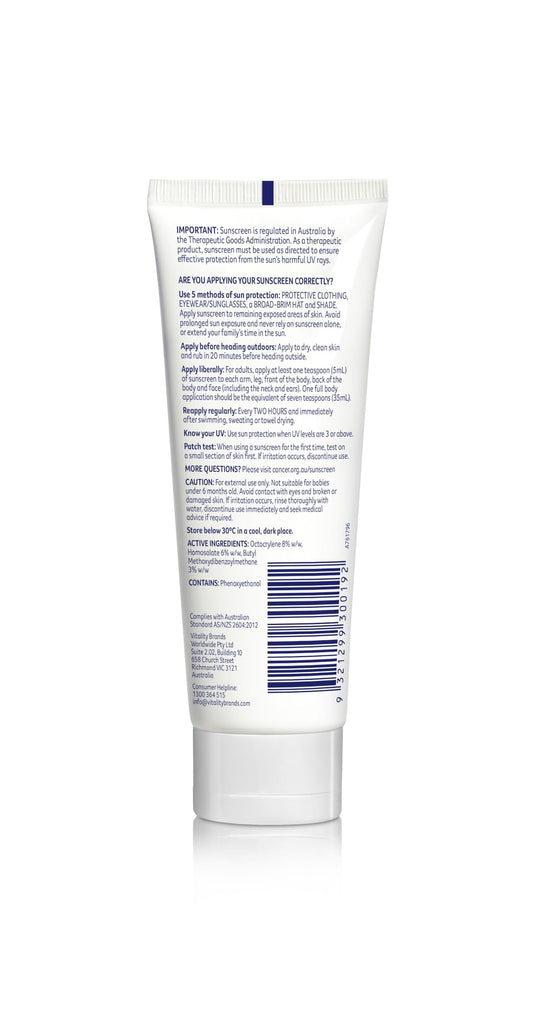 Close-up of Cancer Council SPF50+ Day Wear matte texture on skin.