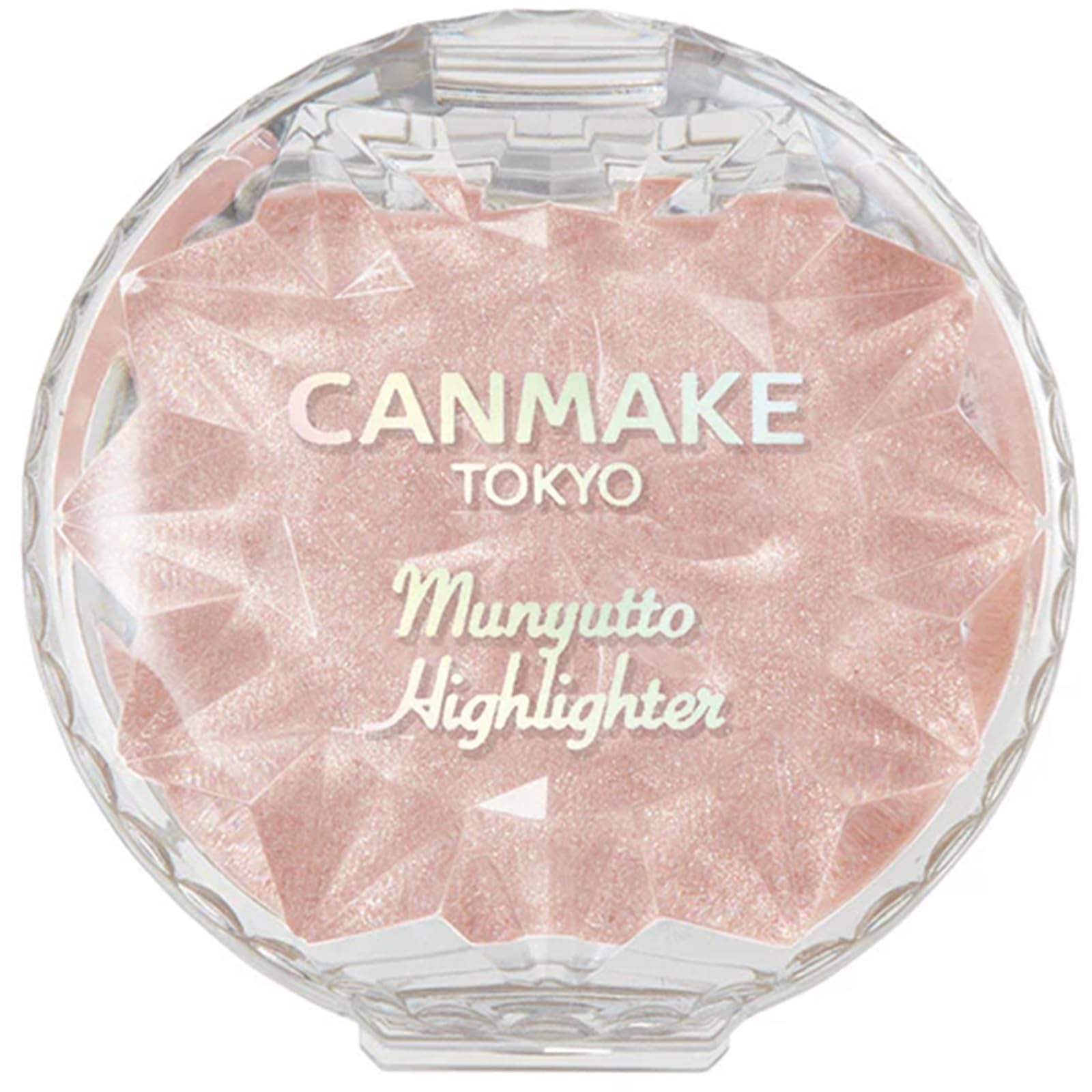 CANMAKE Munyutto Highlighter shows squishy texture for a dewy glow.