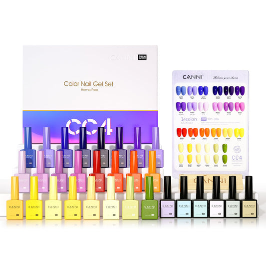 CANNI gel polish set collection shows 30 colors for at-home manicures