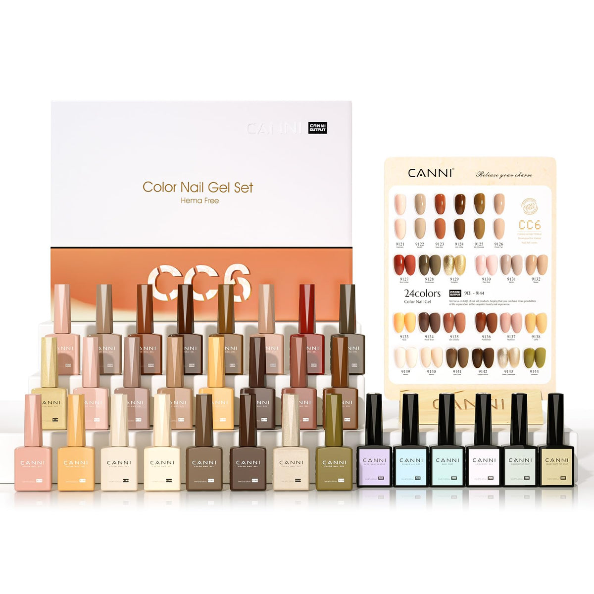 CANNI 30-piece gel set packaging highlights value and at-home nail care safety