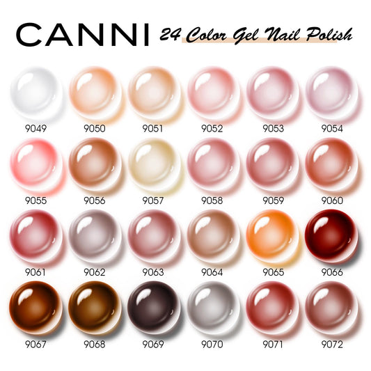 CANNI Jelly Gel Nail Polish Set bottles close-up showing glossy finishes