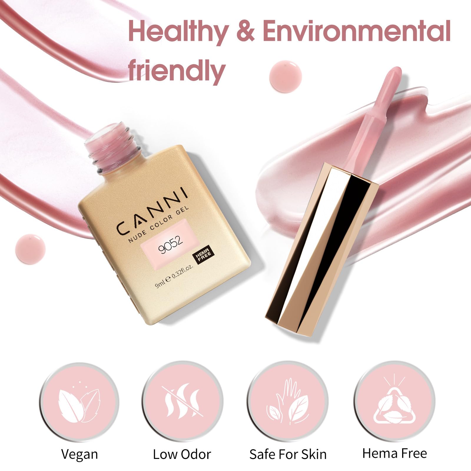 CANNI Jelly Gel Nail Polish Set collection display with versatile palette