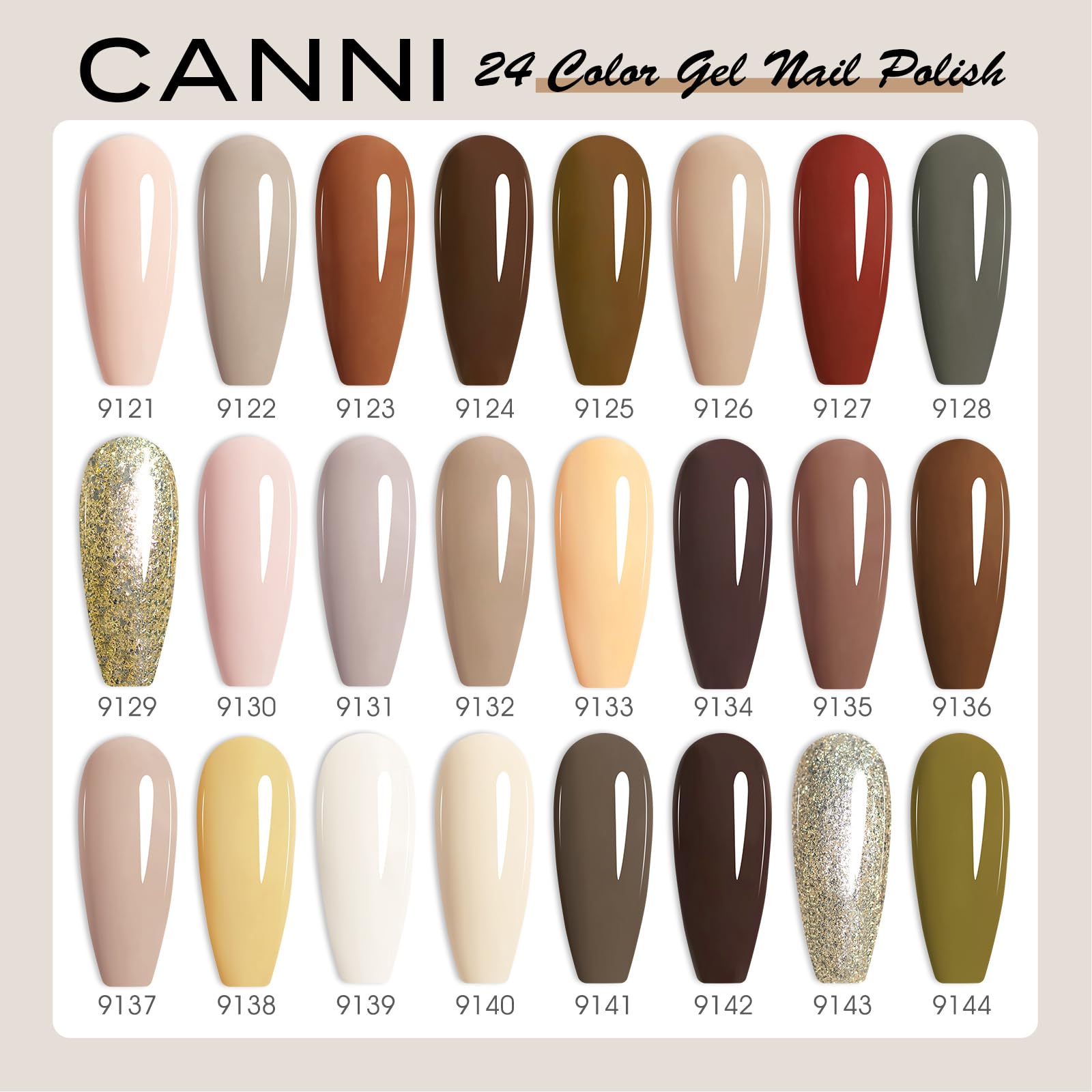 CANNI 3D crystal label bottles for easy color matching at a glance
