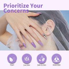 CANNI at-home manicure scene with glossy finish and color variety