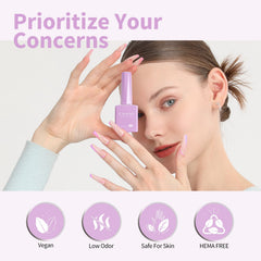 CANNI gel polish bottle with glossy finish example for long-lasting shine