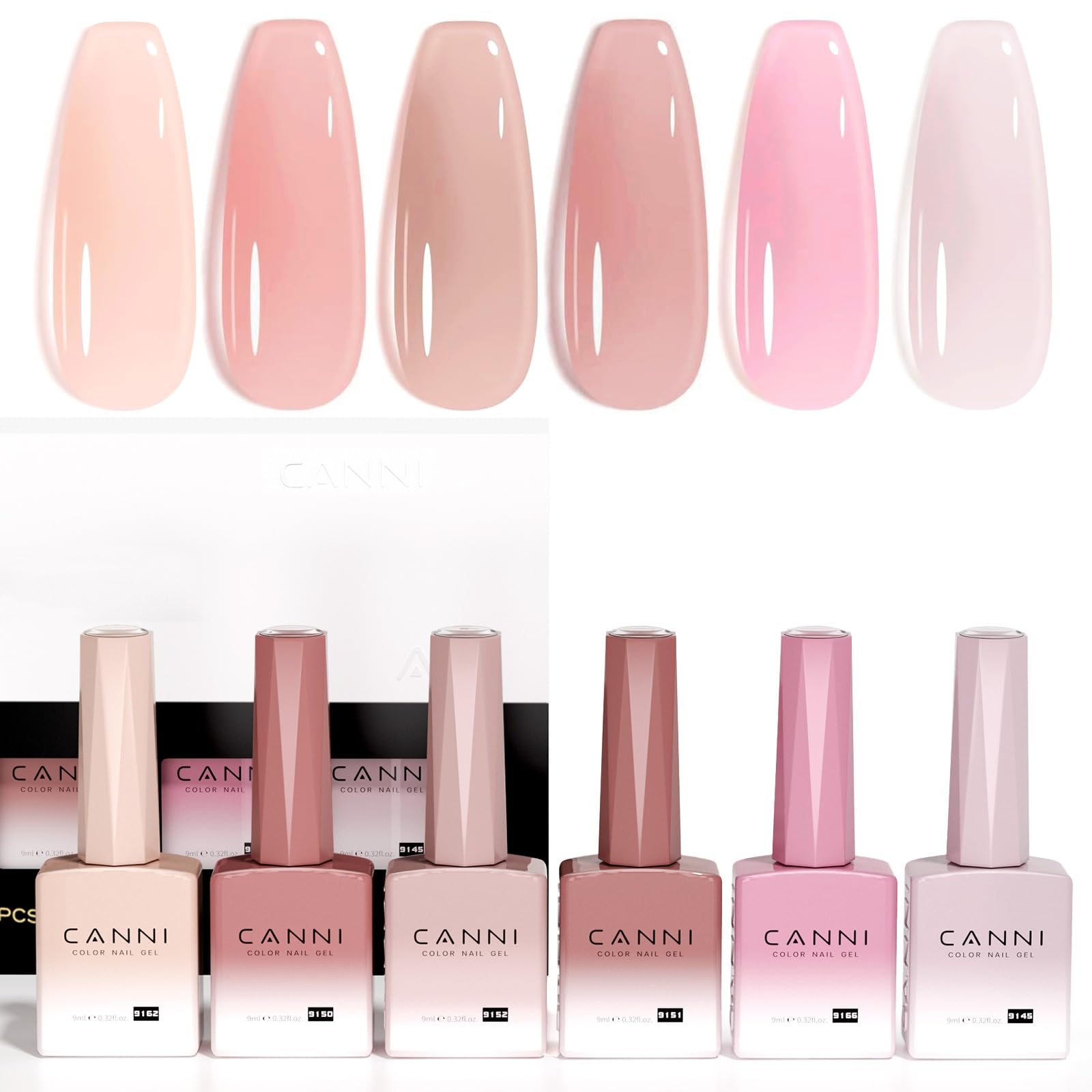 CANNI 6 Colors jelly pink bottle view for accurate color selection