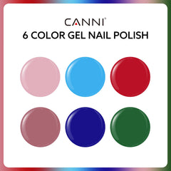 CANNI blue gel nail polish bottle showcases a bold shade for quick color updates