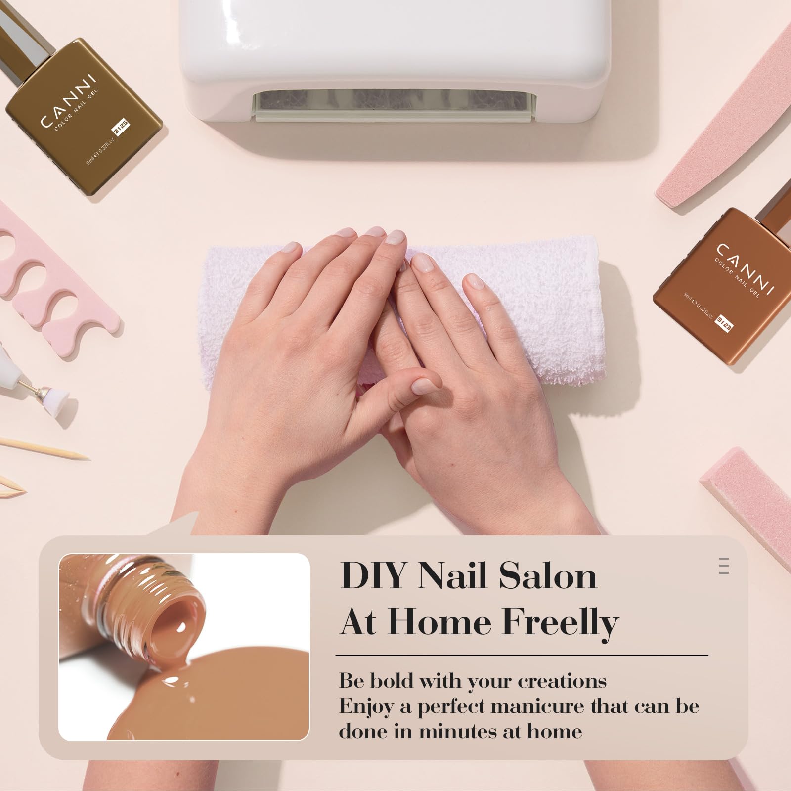 CANNI long-wear gel polishes ideal for 30+ days of color