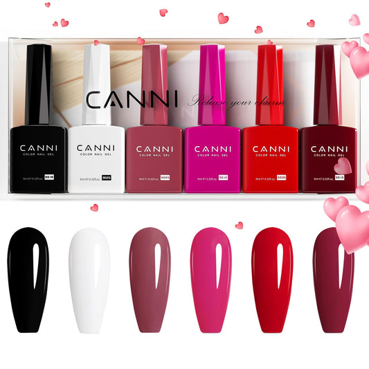 CANNI 9ml Hema-Free white bottle for at-home gel manicures with clean color view
