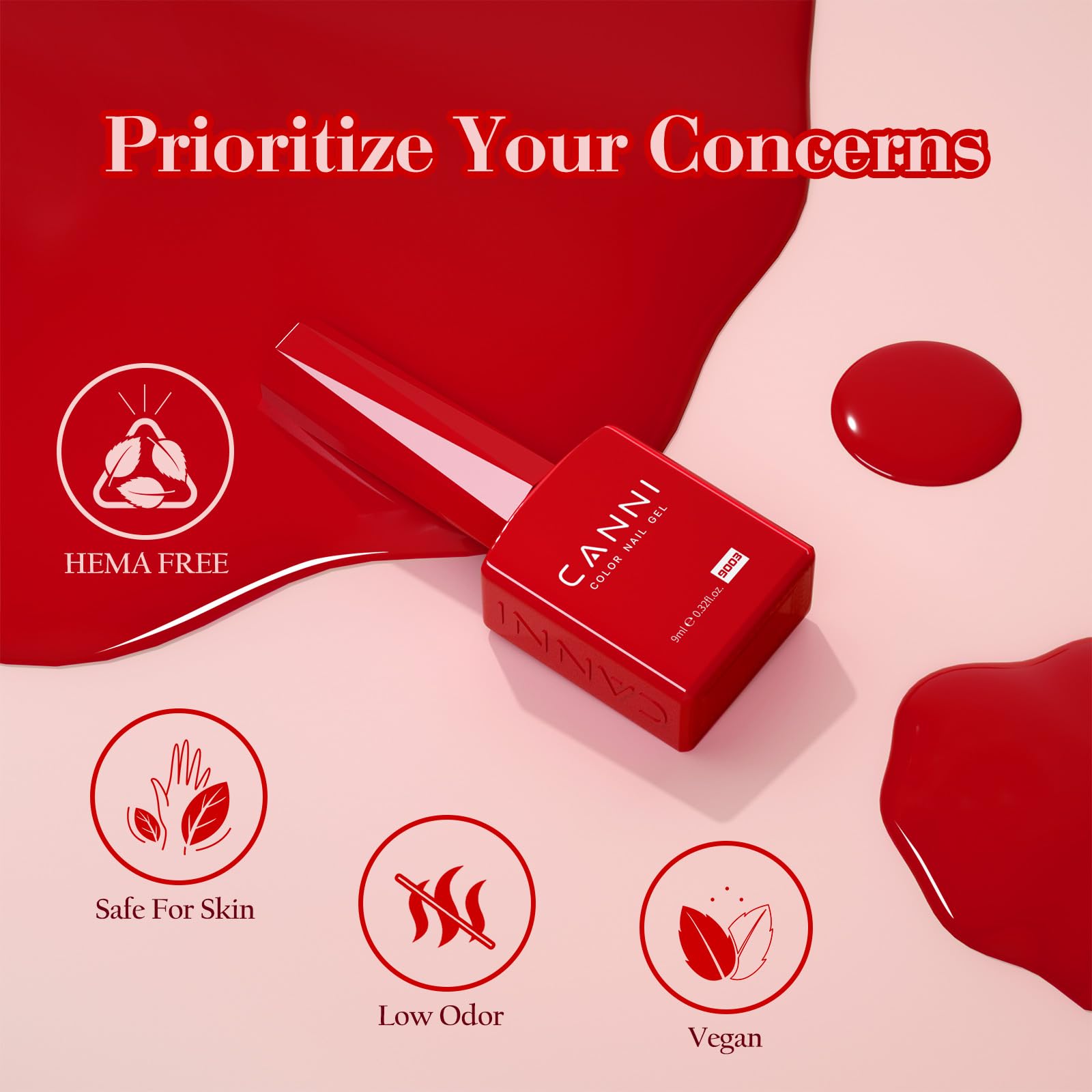 CANNI base and top coat ready for durable gel manicures at home or in salon