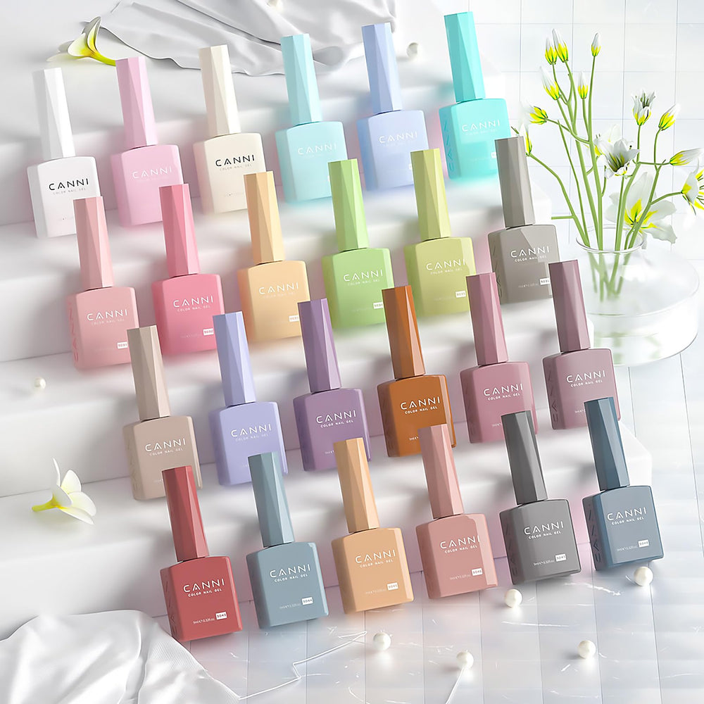 CANNI bright pastel swatches demonstrating diverse spring-summer color options.