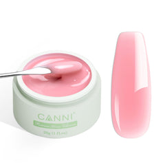 CANNI Builder Gel Soft Pink bottle ready for precise nail extensions.